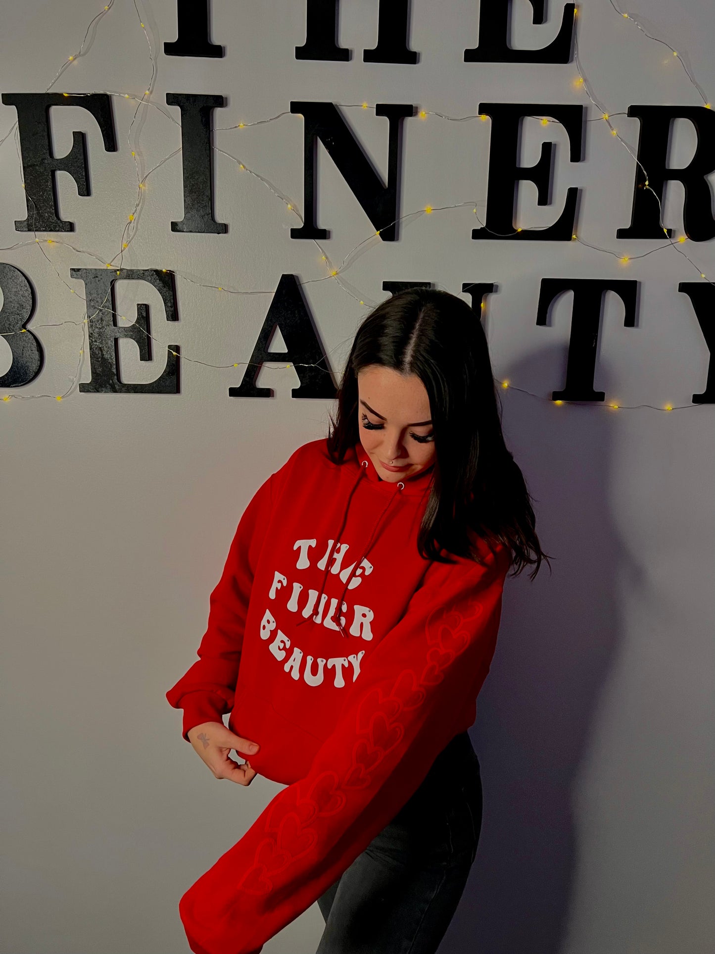 Red heart hoodie